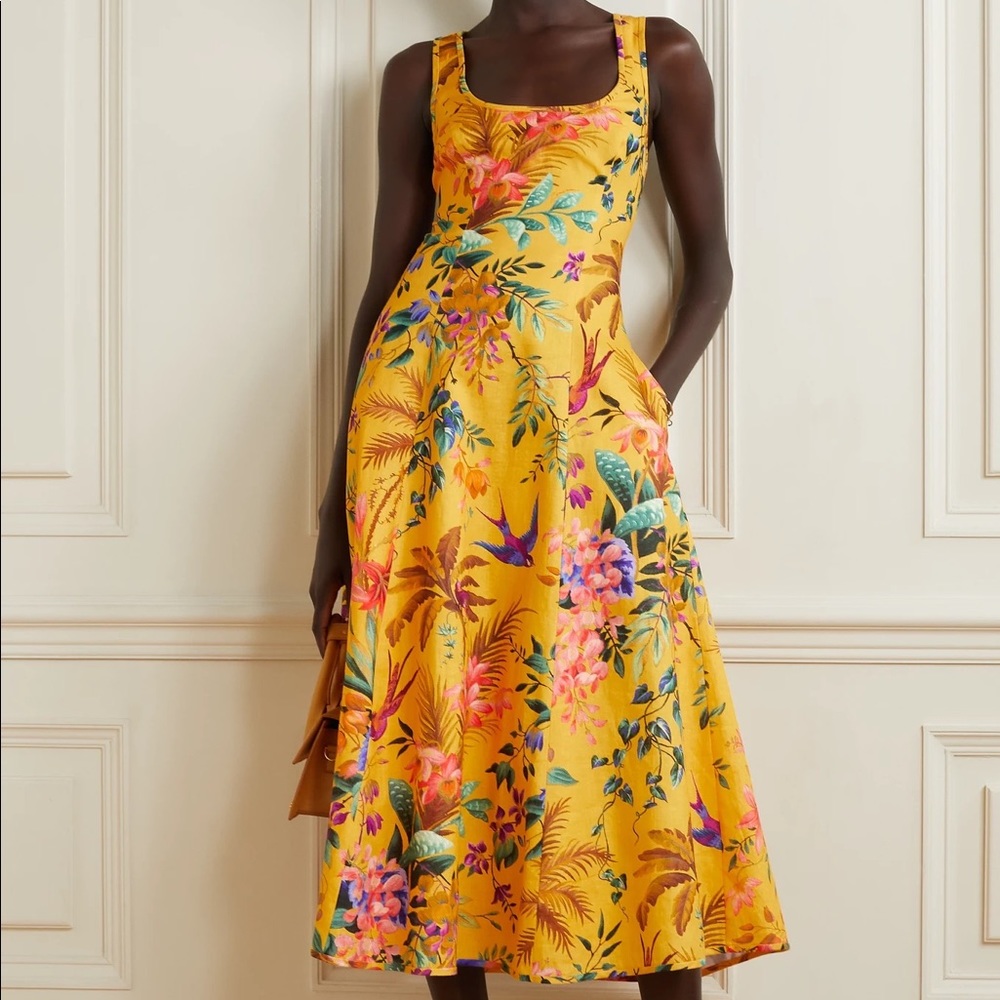 Zimmermann Tropicana Cut Out Midi Dress, Size 0